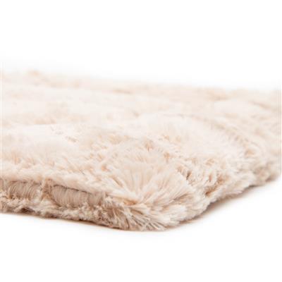 Flat Bed - Minky Fur - Latte