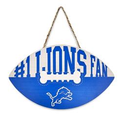 NFL DETROIT LIONS FOOTBALL SHAPE SIGN