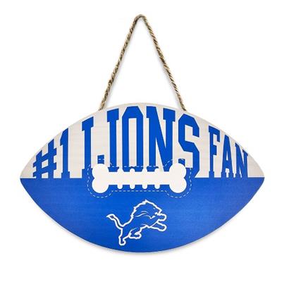 NFL DETROIT LIONS FOOTBALL SHAPE SIGN