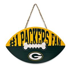 NFL GREEN BAY PACKERS FOOTBALL SHAPE SIGN