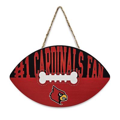 LOUISVILLE FOOTBALL SHAPE SIGN