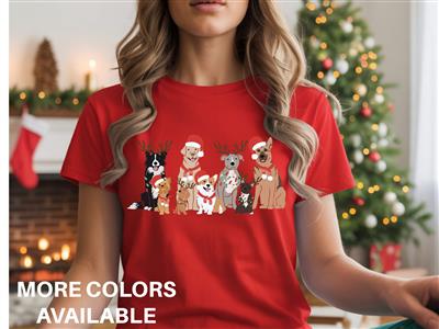 Christmas Shirt | Holiday Shirt | People Shirt | Printed Tshirt | Dog Lover Gift | CHRISTMAS DOGS