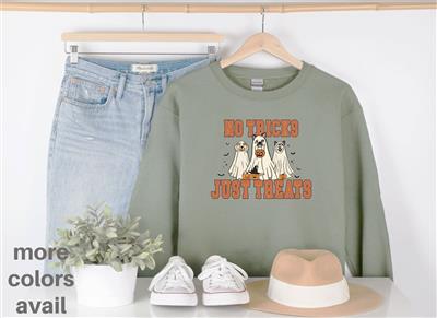 Halloween Shirt | Sweatshirt | Unisex Crew Neck | Crewneck Sweatshirt | Dog Lover | CREW HALLOWEEN GHOST | People Shirt