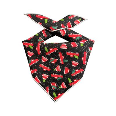 Christmas Bandana | Holiday Bandana | Red Trucks | Winter Bandana