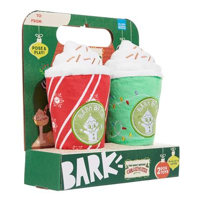 BARK Fa-La-La-Lattes Plush Dog Toy 2pc