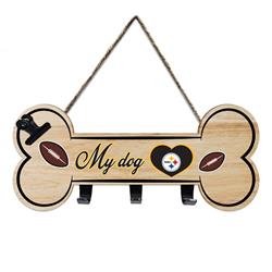 PITTSBURGH STEELERS BONE SHAPE SIGN WITH HOOKS