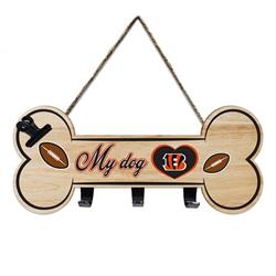 CINCINNATI BENGALS BONE SHAPE SIGN WITH HOOKS