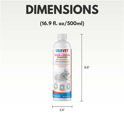 UBAVET Stain and Odour Remover for Dogs & Cats - 16.9 fl oz