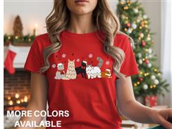 Christmas Shirt | Holiday Shirt | People Shirt | Printed Tshirt | Dog Lover Gift | CHRISTMAS CATS