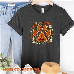 People Shirt | Dog Mom Shirt | Dog Shirts | Printed Tshirt | Human Dog Gear | Unisex | FALL PAW PRINT SHIRT