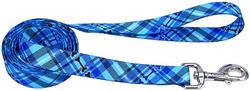 PET ATTIRE Styles Dog Leash 5/8 x 6ft Plaid Bones