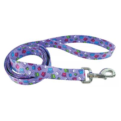 PET ATTIRE Styles Dog Leash 5/8 x 6ft Purple Special Paws