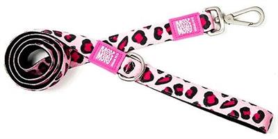 MAX&MOLLY Classic Neoprene Leash Pink Leopard M 7/8" x 4ft