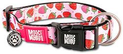 MAX&MOLLY Smart ID Dog Collar Strawberry Dream M 13-21"