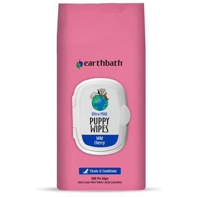 EARTHBATH Puppy Wipes Wild Cherry 100ct