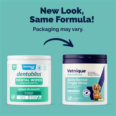 Glandex Dentabliss Peppermint Dental Wipes Finger Mitts 50ct