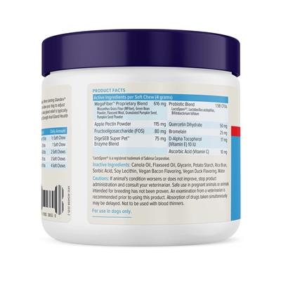 Glandex Anal Gland Support Soft Chews - Duck & Bacon Flavor 60 ct.