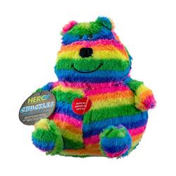 Hero Chuckles Bellies Plush Rainbow Bear with 3-in-1 Squeaker
