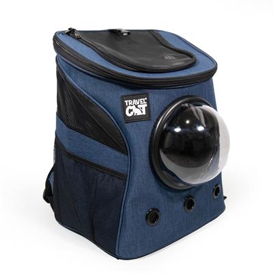 “The Fat Cat” Cat Backpack in Navy - For Larger Cats
