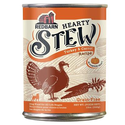 Redbarn Pet Products Hearty Stew All Life Stages Canned Dog Food Turkey & Carrot, 12oz. (Case of 12)