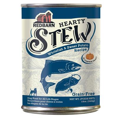 Redbarn Pet Products Hearty Stew All Life Stages Canned Dog Food Whitefish & Sweet Potato, 12oz. (Case of 12)