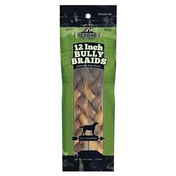 Redbarn Dog Bully Stick Braided 12in., 2 Pack