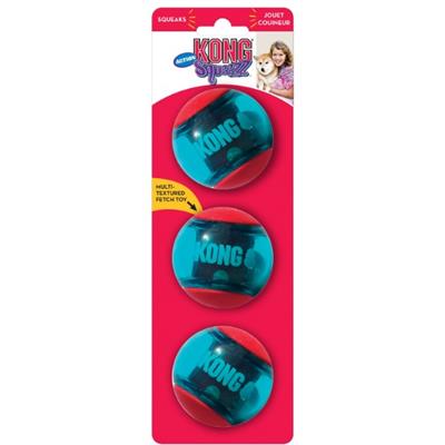KONG® Squeezz Action Ball Dog Chew Toy Red Medium
