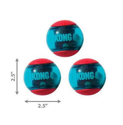 KONG® Squeezz Action Ball Dog Chew Toy Red Medium
