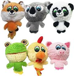 MULTIPET Knobby Noggins Plush Toy 4"