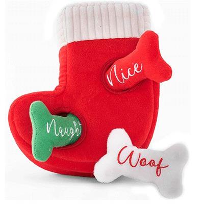 ZIPPY PAWS Holiday Burrow - Naughty or Nice Stocking
