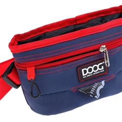 DOOG Treat & Training Pouch LARGE W/ HINGE NAVY/RED