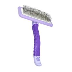 Fluff Large Plastic Handle Slicker Brush Purple by Zolitta