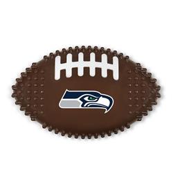 SEATTLE SEAHAWKS HARD NYLON FOOTBALL CHEW TOY