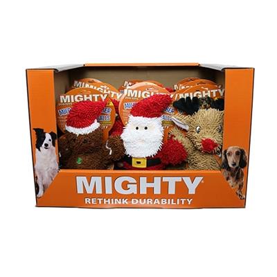 Mighty® Microfiber Ball Gingerbread Man, Santa & Reindeer PDQ - 15 Units