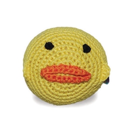 Crochet Squeaker Toy - Duckling
