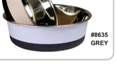 Bonded Fusion Stainless Steel Bowl GREY 1600ML (L/XL)