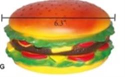Large Vinyl Squeak Hamburger Dog Toy