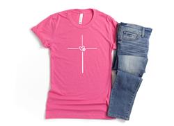 Cross with Paw Shirt | People Shirts | Printed Tshirt | Human Dog Gear | Unisex |
