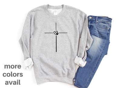 People Sweatshirt | Unisex Crew Neck | Crewneck Sweatshirt | Dog Lover Shirt | CROSS with PAW