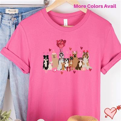 Valentine Shirt | People Shirts | Printed Tshirt | Human Dog Gear | Unisex | Valentines Day Dogs