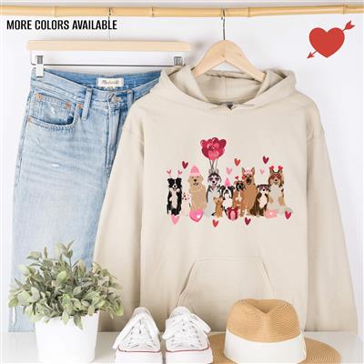 Valentine Shirt | Sweatshirt | Unisex Crew Neck | Crewneck Sweatshirt | Hoodie | VALENTINES DAY DOG