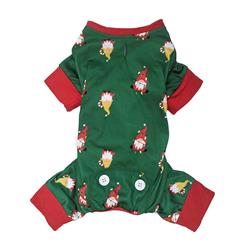 FASHION PET Holiday Gnome PJ'S Green L