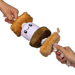 S'mores Squeaker Tug Dog Toy