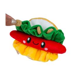 Hot Dog Hide-and-Treat Dog Toy