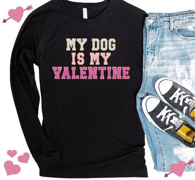 Valentine Shirt | People Shirts | Printed Tshirt | Human Dog Gear | Dog Lover | Long Sleeve | VALENTINE BOO