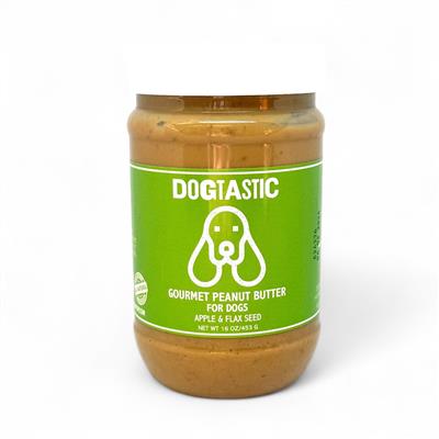 Dogtastic Gourmet Peanut Butter for Dogs - Apple & Flax Flavor - 25% off