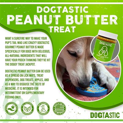 Dogtastic Gourmet Peanut Butter for Dogs - Apple & Flax Flavor - 25% off