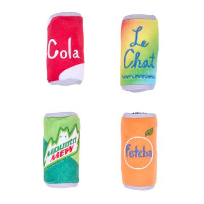 ZippyClaws® Catnip Cans 4-Pack - Mountain Mew, Fetcha, Le Chat, Cola