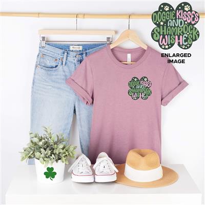 St. Patrick's Shirt | People Shirts | Printed Tshirt | Human Dog Gear | Unisex | SHAMROCK Pocket