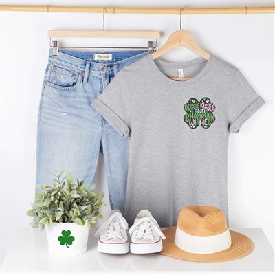 St. Patrick's Shirt | People Shirts | Printed Tshirt | Human Dog Gear | Unisex | SHAMROCK Pocket